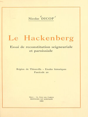 cover image of Le Hackenberg